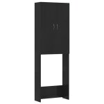 Vidaxl meuble pour machine  laver noir brillant 64x25, 5x190 cm