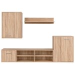 Vidaxl meuble mural tv 5 pcs chne sonoma