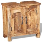 Vidaxl meuble de salle de bain avec miroir bois massif de manguier