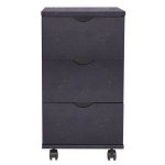 Vidaxl meuble  tiroirs 33 x 45 x 60 cm noir