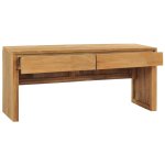 Vidaxl meuble tv 100x35x45 cm bois de teck massif