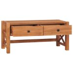 Vidaxl meuble tv 100x40x45 cm bois de teck recycl