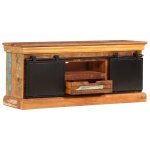 Vidaxl meuble tv 110 x 30 x 45 cm bois de rcupration massif