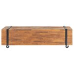 Vidaxl meuble tv 110x30x32, 5 cm bois de teck massif