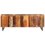 Vidaxl meuble tv 110x30x40 cm bois de rcupration massif