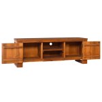 Vidaxl meuble tv 110x30x40 cm bois de teck massif