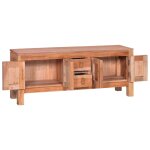 Vidaxl meuble tv 110x30x45 cm bois d'acajou massif