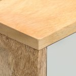 Vidaxl meuble tv 110x35x48 cm bois de manguier massif