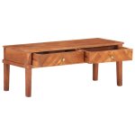 Vidaxl meuble tv 110x40x41 cm bois d'acacia massif