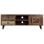 Vidaxl meuble tv 118 x 30 x 40 cm bois de manguier massif
