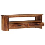 Vidaxl meuble tv 118 x 30 x 40 cm bois de sesham massif