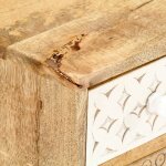 Vidaxl meuble tv 120 x 30 x 40 cm bois massif de manguier
