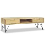 Vidaxl meuble tv 120 x 35 x 35 cm teck massif Vidaxl meuble tv 120 x 35 x 35 cm teck massif
