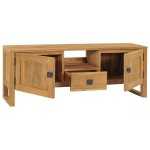 Vidaxl meuble tv 120x32x45 cm bois de teck massif