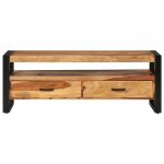 Vidaxl meuble tv 120x35x45 cm bois solide de sesham