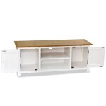 Vidaxl meuble tv 120x35x48 cm bois de chne massif