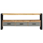 Vidaxl meuble tv 130 x 30 x 50 cm bois massif de manguier