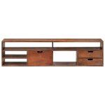 Vidaxl meuble tv 140x30x35 cm bois d'acacia massif Vidaxl meuble tv 140x30x35 cm bois d'acacia massif