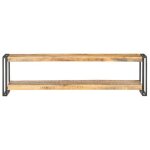 Vidaxl meuble tv 150x30x40 cm bois de manguier brut