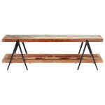 Vidaxl meuble tv 160x40x50 cm bois de rcupration massif