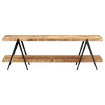 Vidaxl meuble tv 160x40x50 cm bois solide de manguier