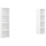 Vidaxl meubles tv 2 pcs blanc 142, 5x35x36, 5 cm agglomr