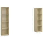 Vidaxl meubles tv 2 pcs chne sonoma 142, 5x35x36, 5 cm agglomr