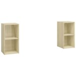 Vidaxl meubles tv 2 pcs chne sonoma 72x35x36, 5 cm agglomr