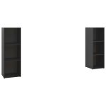 Vidaxl meubles tv 2 pcs noir brillant 107x35x37 cm agglomr