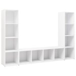 Vidaxl meubles tv 3 pcs blanc 142, 5x35x36, 5 cm agglomr