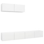 Vidaxl meubles tv 3 pcs blanc agglom�r�