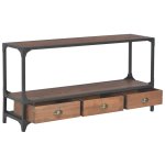 Vidaxl meuble tv avec 3 tiroirs 120 x 30 x 60 cm bois massif de pin