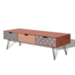 Vidaxl meuble tv avec 3 tiroirs 120 x 40 x 36 cm marron