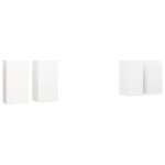 Vidaxl meubles tv 4 pcs blanc 30, 5x30x60 cm agglomr