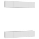 Vidaxl meubles tv 4 pcs blanc 80x30x30 cm aggloméré Vidaxl meubles tv 4 pcs blanc 80x30x30 cm aggloméré