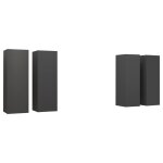 Vidaxl meubles tv 4 pcs gris 30, 5x30x90 cm agglomr