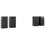 Vidaxl meubles tv 4 pcs gris brillant 30, 5x30x60 cm agglomr