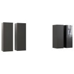Vidaxl meubles tv 4 pcs gris brillant 30, 5x30x90 cm agglomr