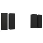 Vidaxl meubles tv 4 pcs noir 30, 5x30x90 cm agglomr