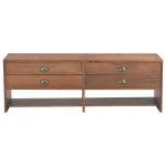 Vidaxl meuble tv avec 4 tiroirs 120 x 30 x 40 cm bois massif de sapin