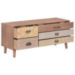 Vidaxl meuble tv avec 5 tiroirs 90 x 30 x 40 cm bois de pin massif