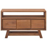 Vidaxl meuble tv 80x30x50 cm bois de teck massif