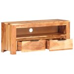 Vidaxl meuble tv 90x30x40 cm bois d'acacia solide