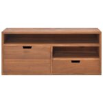Vidaxl meuble tv 90x30x40 cm bois de teck massif
