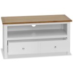 Vidaxl meuble tv 90x35x48 cm bois de chne massif