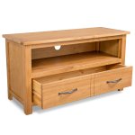 Vidaxl meuble tv 90x35x48 cm bois de chne massif