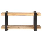 Vidaxl meuble tv 90x40x40 cm bois de manguier brut