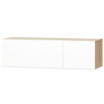 Vidaxl meuble tv agglomr 120 x 40 x 34 cm chne et blanc brillant