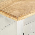 Vidaxl meuble tv aviateur 120x30x40 cm bois massif de manguier