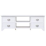 Vidaxl meuble tv blanc 115 x 30 x 40 cm bois de paulownia